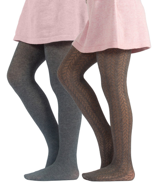 Calzitaly Baumwollstrumpfhose Chevron Mädchen Tights