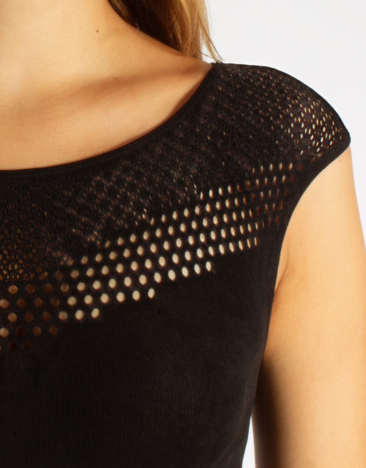 Calzitaly Knitted Bodysuit Gestrickter Damenbody Schwarz Reizwäsche Dessous - Kipamo