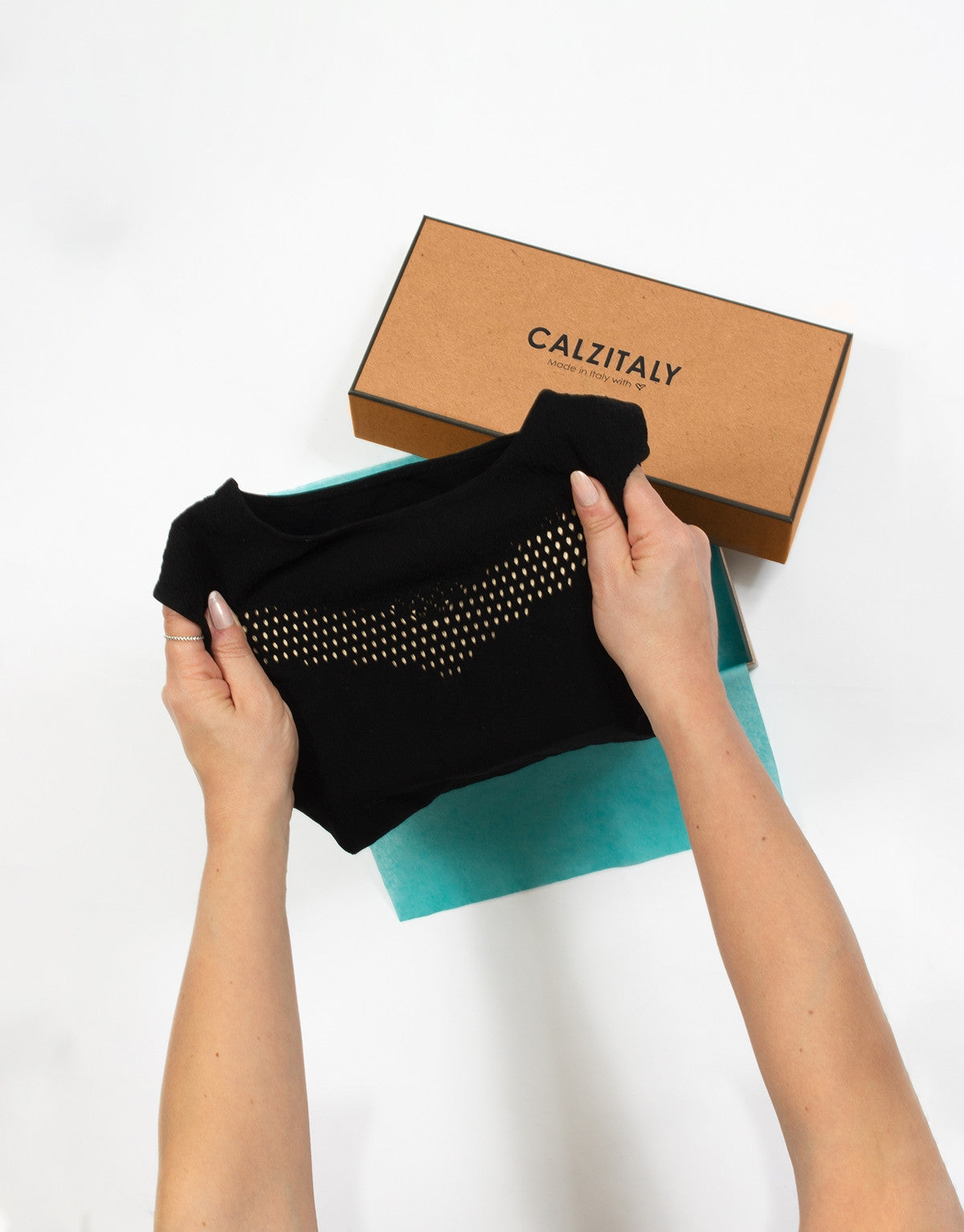 Calzitaly Knitted Bodysuit Gestrickter Damenbody Schwarz Reizwäsche Dessous - Kipamo
