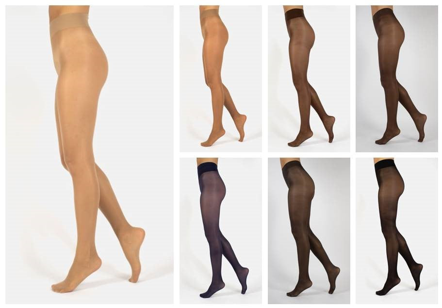 Cette Quebec 40 DEN Semi Opaque Satin Glanz Strumpfhose Tights Uni Glatt bis 4XL