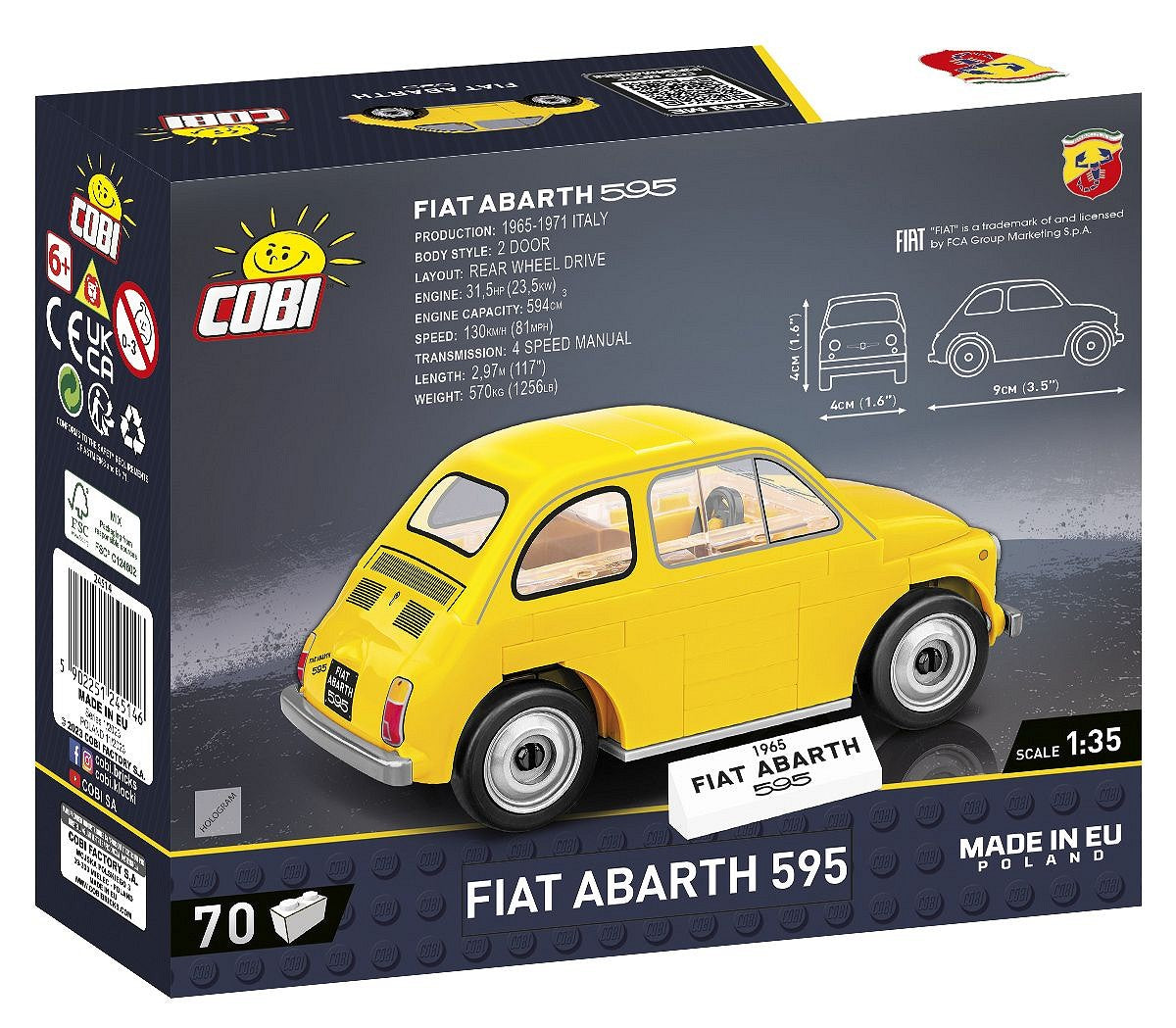 Cobi 24514 – Fiat Abarth 595 - Kipamo