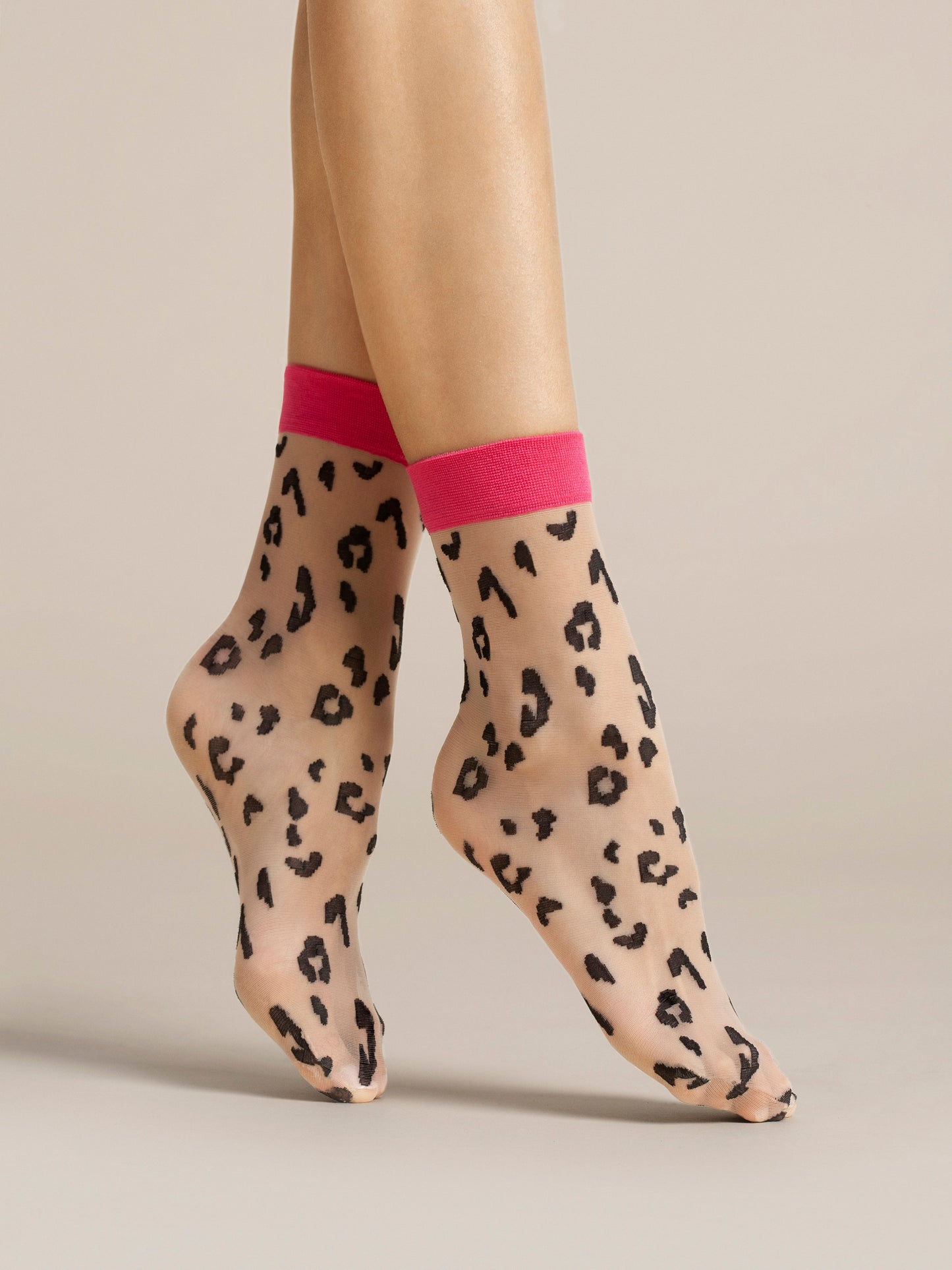 Fiore Amalia Statement Socks 20 den Damen Feinstrümpfe Nylons Muster Haut Pink - Kipamo