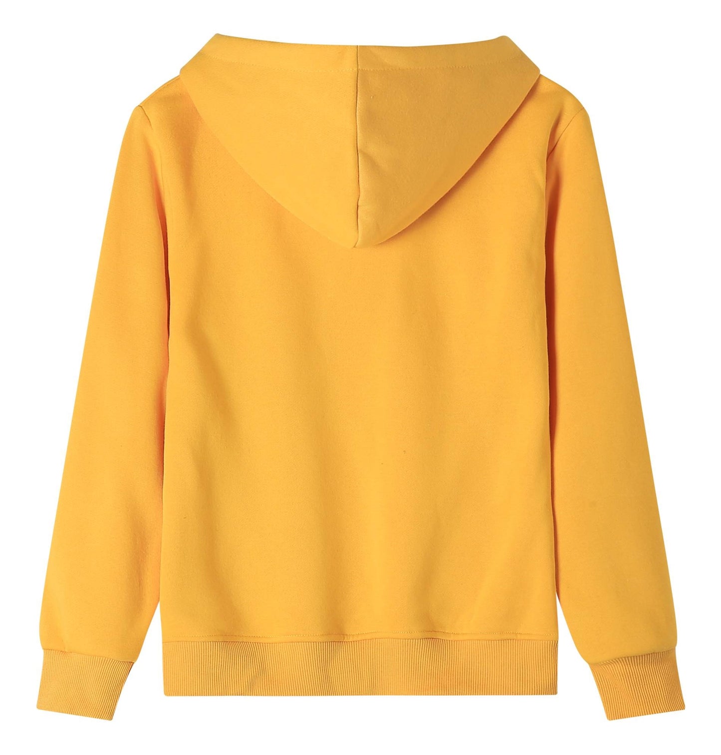 Kids Kinder Basic Hoodie Pullover Gelb Kapuze Sweater 92-158 - Kipamo