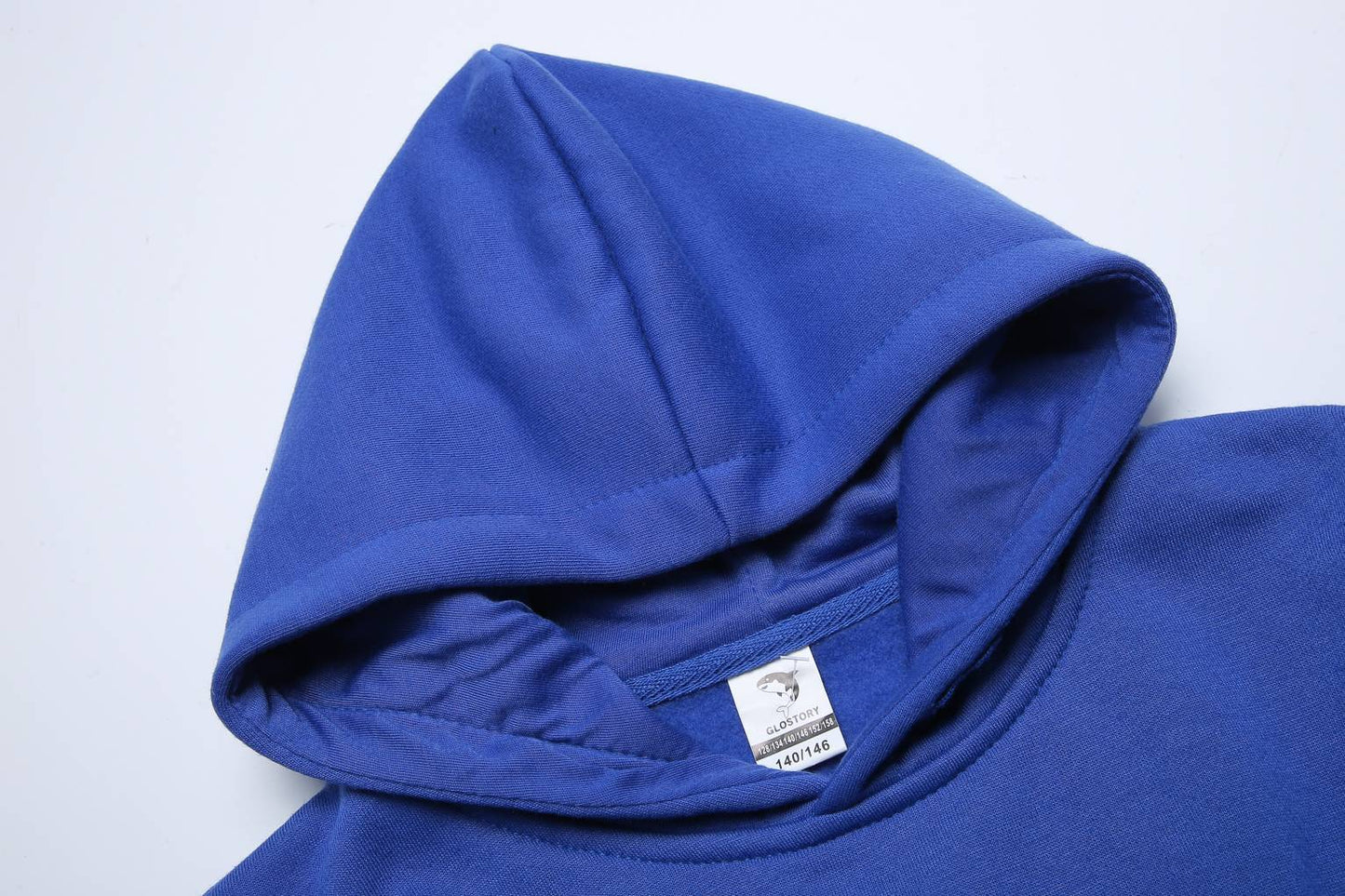 Kids Kinder Basic Hoodie Pullover Blau Kapuze Sweater 92-158 - Kipamo