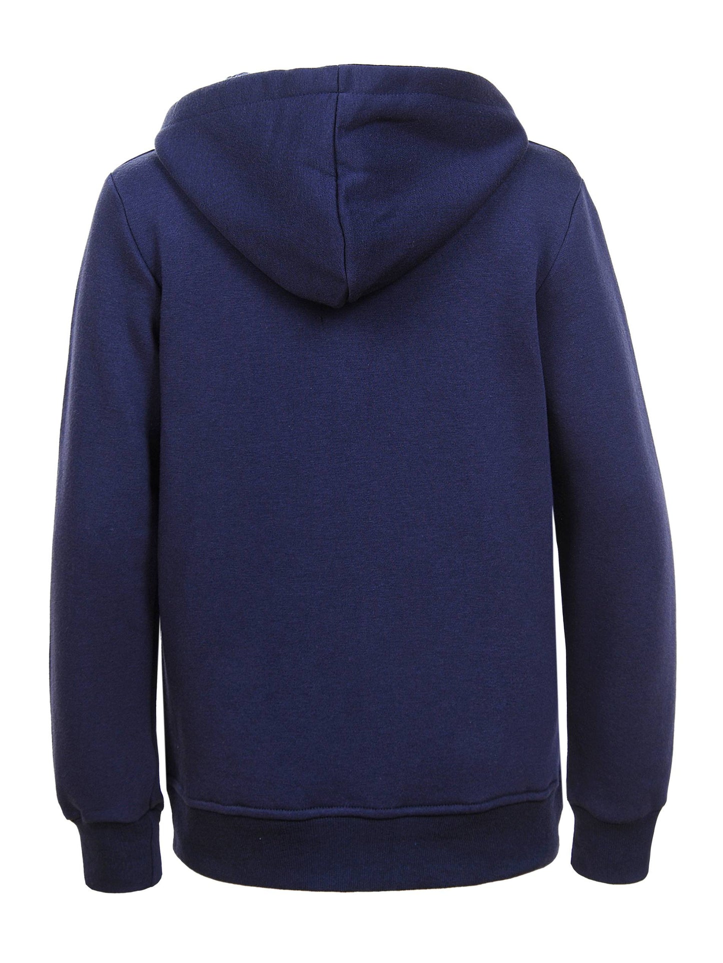 Kids Kinder Basic Hoodie Pullover Kapuze Sweater Zipper Blau ohne Druck 134-164 - Kipamo