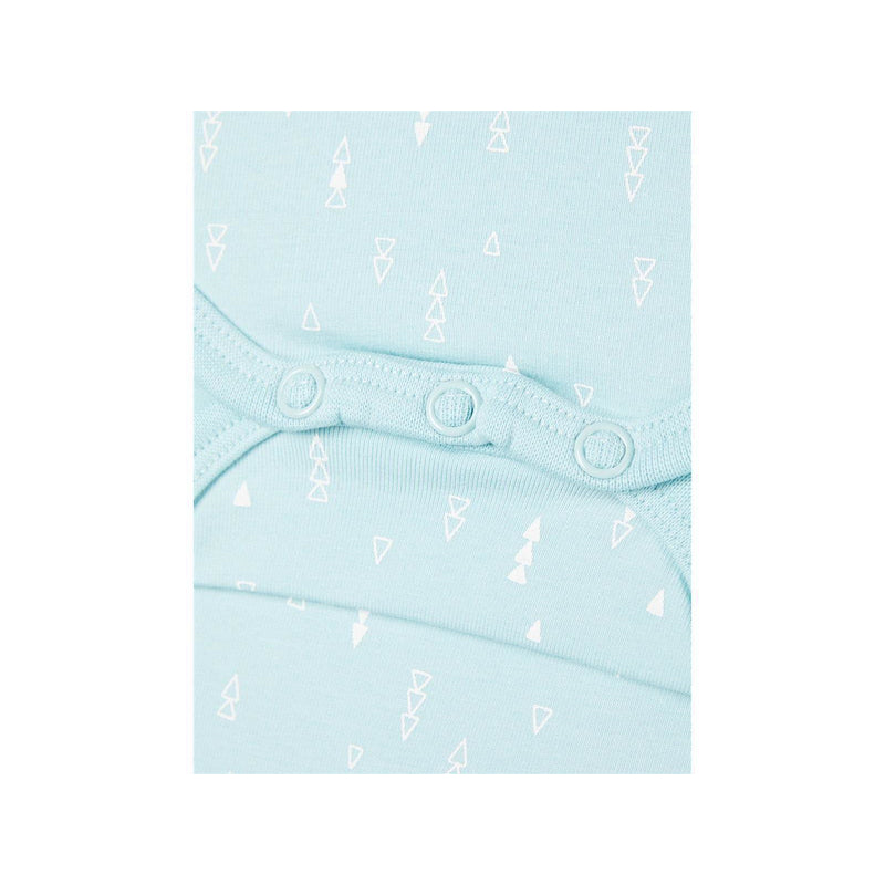 Name It Baby Wickelbody nameit Strampler Langarm Canal Blue Bio Unisex Größen 50 - 74