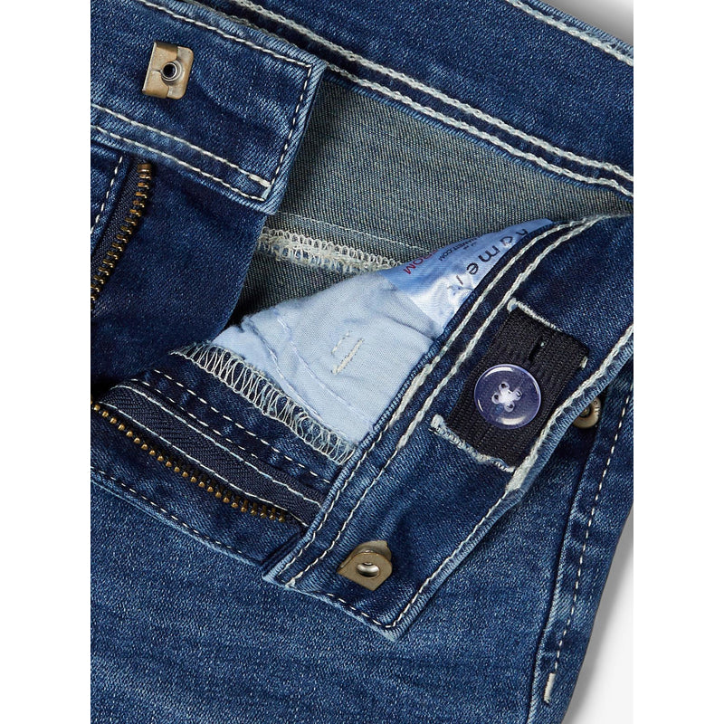 Name It Jeans Kinder Unisex Stretch nameit Skinny Schnitt Blau Blue verstellbarer Bund