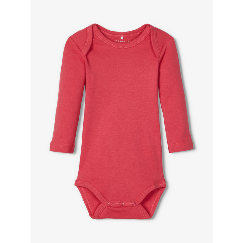 Name It 3 Paar Babybody Alpaka Claret Red nameit Strampler Langarm Body Größen 50 bis 98