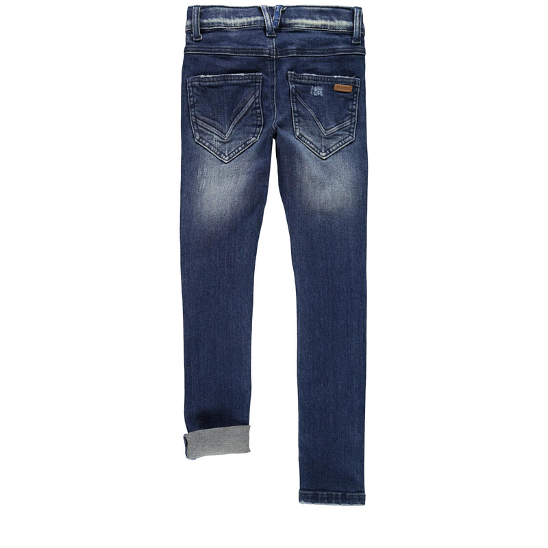 Name It Extra Slim Fit Jeans nameit Unisex Stretch Dark Blue Denim verstellbarer Bund