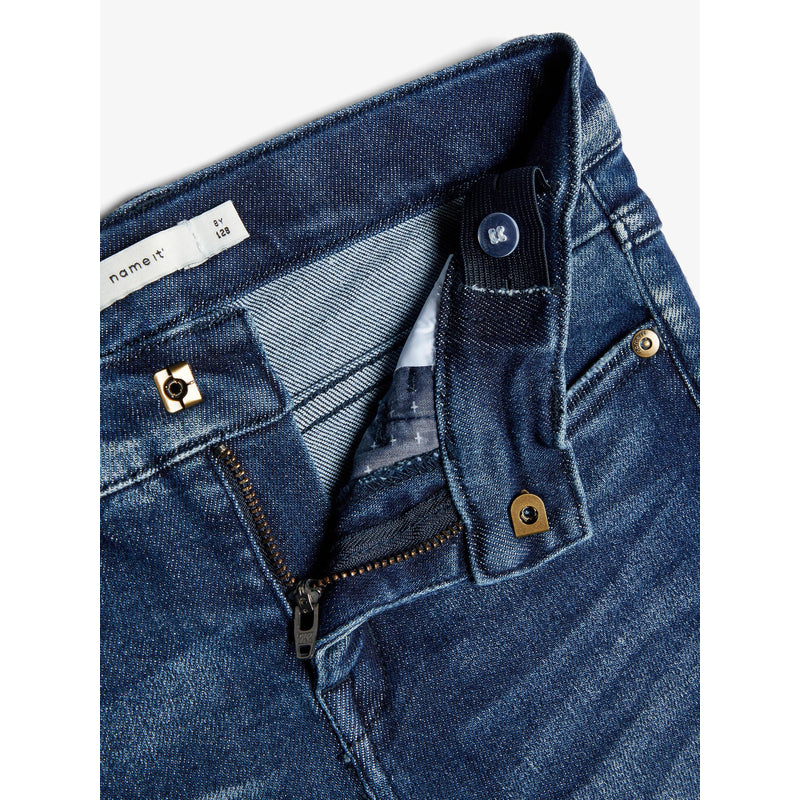 Name It Extra Slim Fit Jeans nameit Unisex Stretch Dark Blue Denim verstellbarer Bund