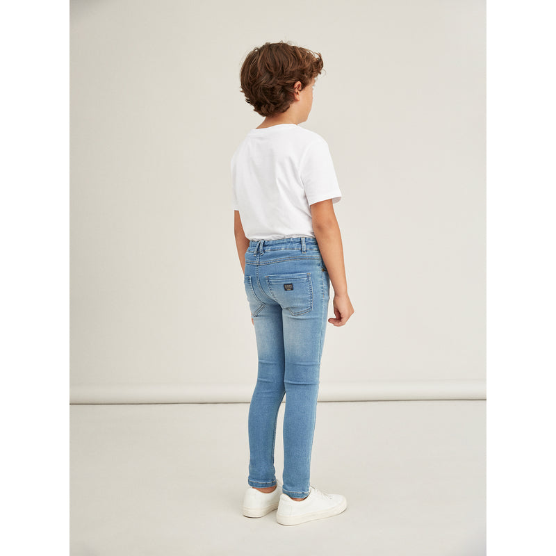 Name It Jeans Unisex Stretch Skinny nameit Medium Blue verstellbarer Bund Bio-Baumwolle