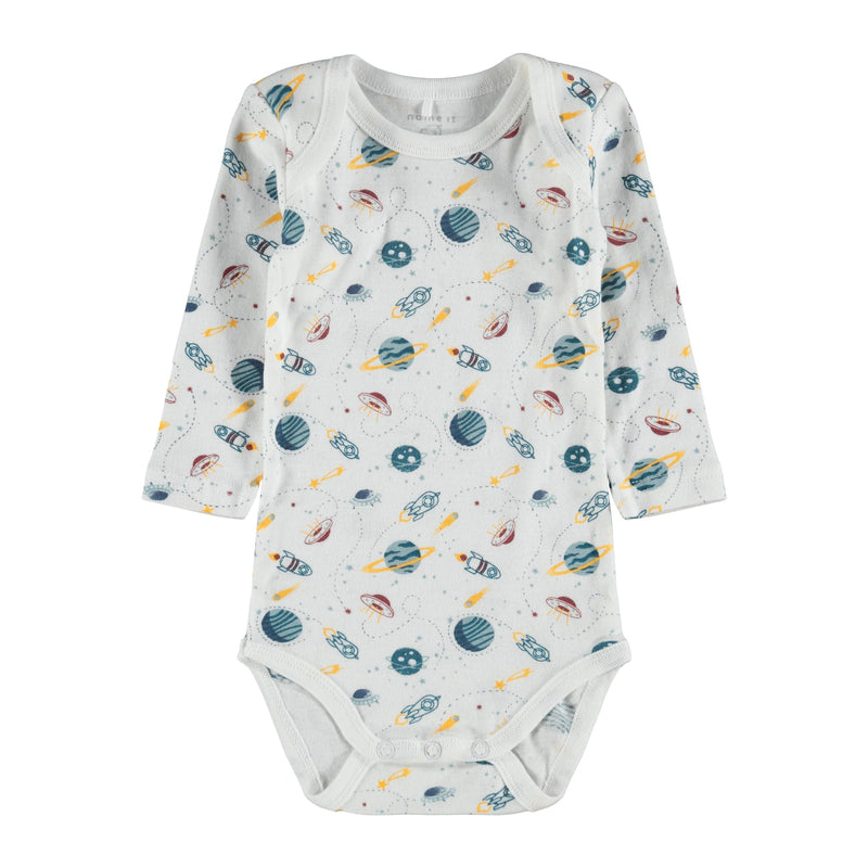 Name It 5 Paar Babybody Planeten nameit Strampler Langarm Body Größen 50 bis 98