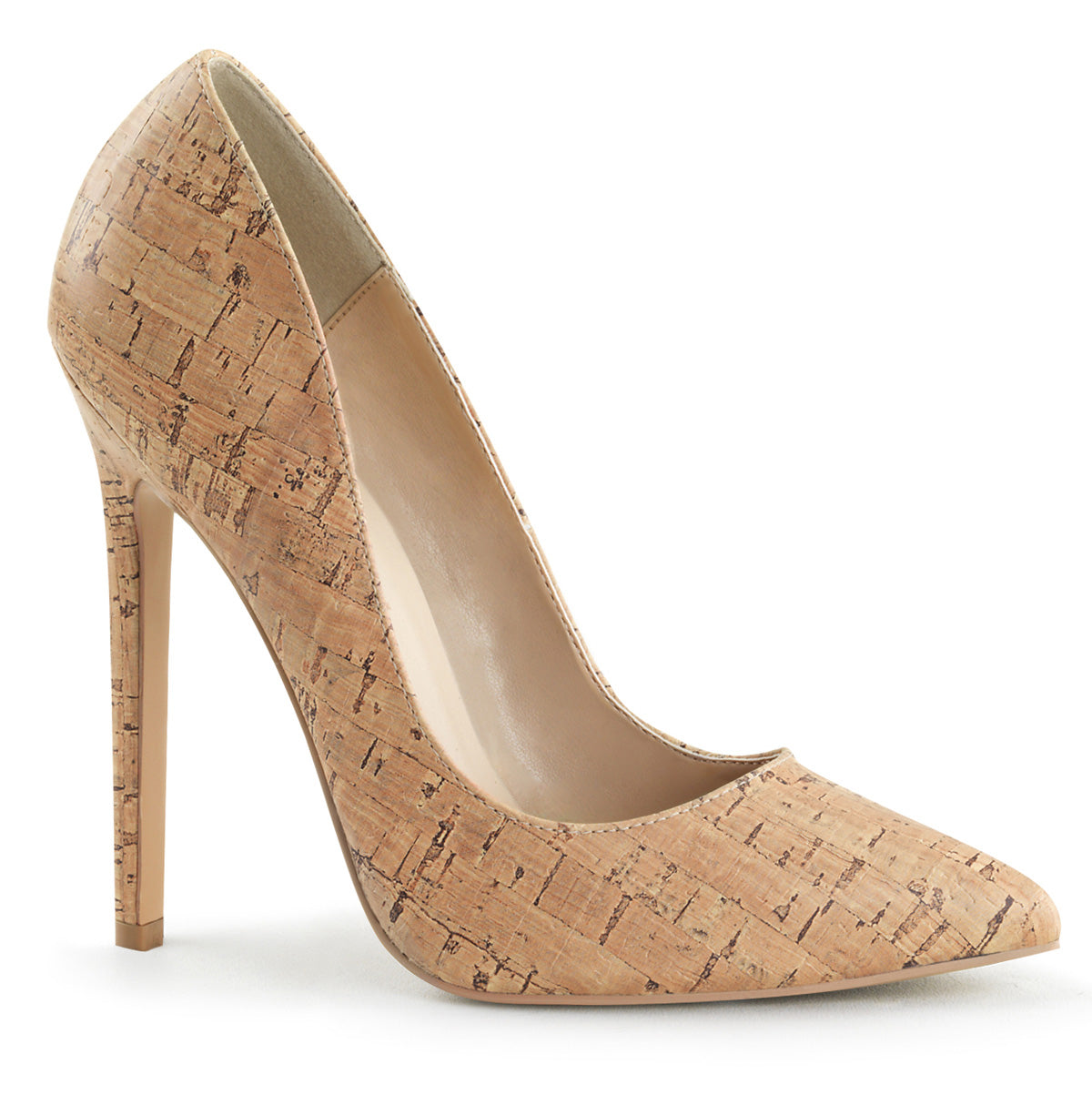 Pleaser Sexy-20 High Heels Pumps Stiletto 12,7cm Korkdesign Korkoptik Spitz - Kipamo