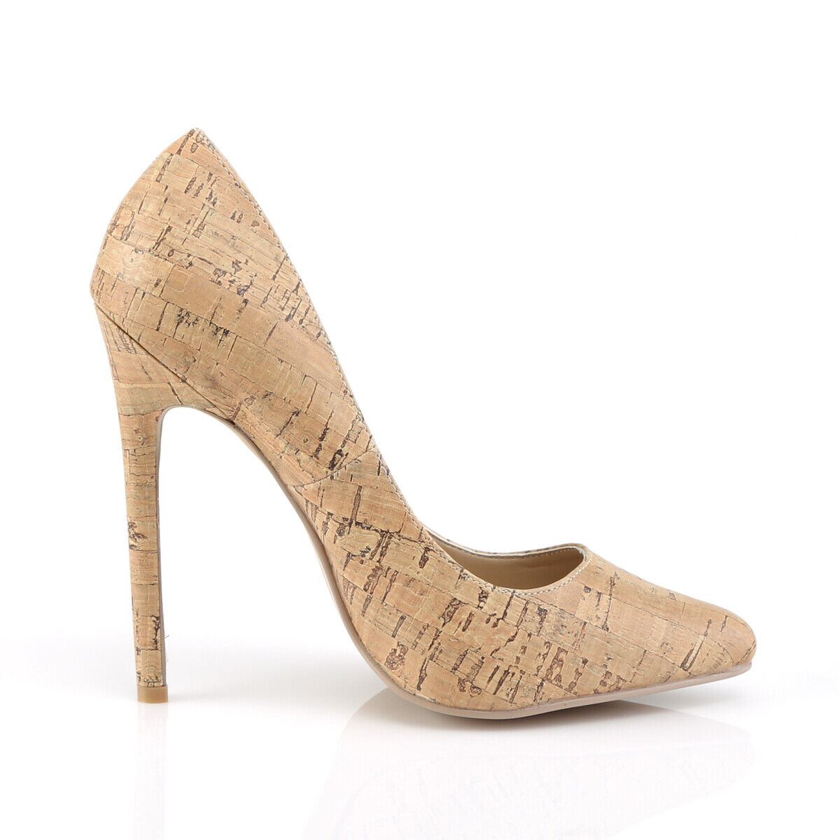 Pleaser Sexy-20 High Heels Pumps Stiletto 12,7cm Korkdesign Korkoptik Spitz - Kipamo