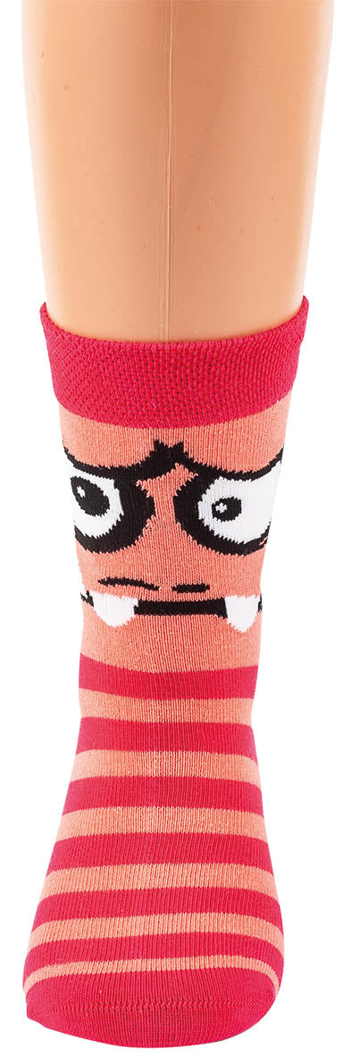 Socken Strumpf 3 Paar Kinder Unisex lustige Gesichter Motive Mädchen Jungen