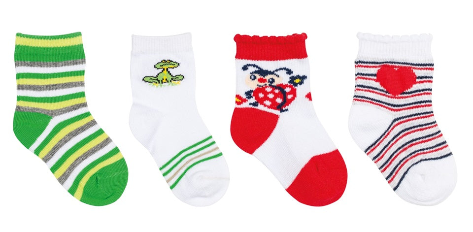 Socke 2 Paar Baby Erstling Neugeboren Kleinkinder Motiv Frosch Käfer Baumwolle