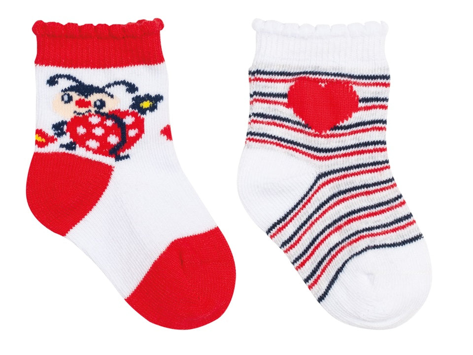 Socke 2 Paar Baby Erstling Neugeboren Kleinkinder Motiv Frosch Käfer Baumwolle