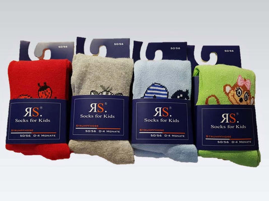 Babystrumpfhose Erstlinge Neugeborene Tiermotive Baumwolle 4 Farben Größe 50/56