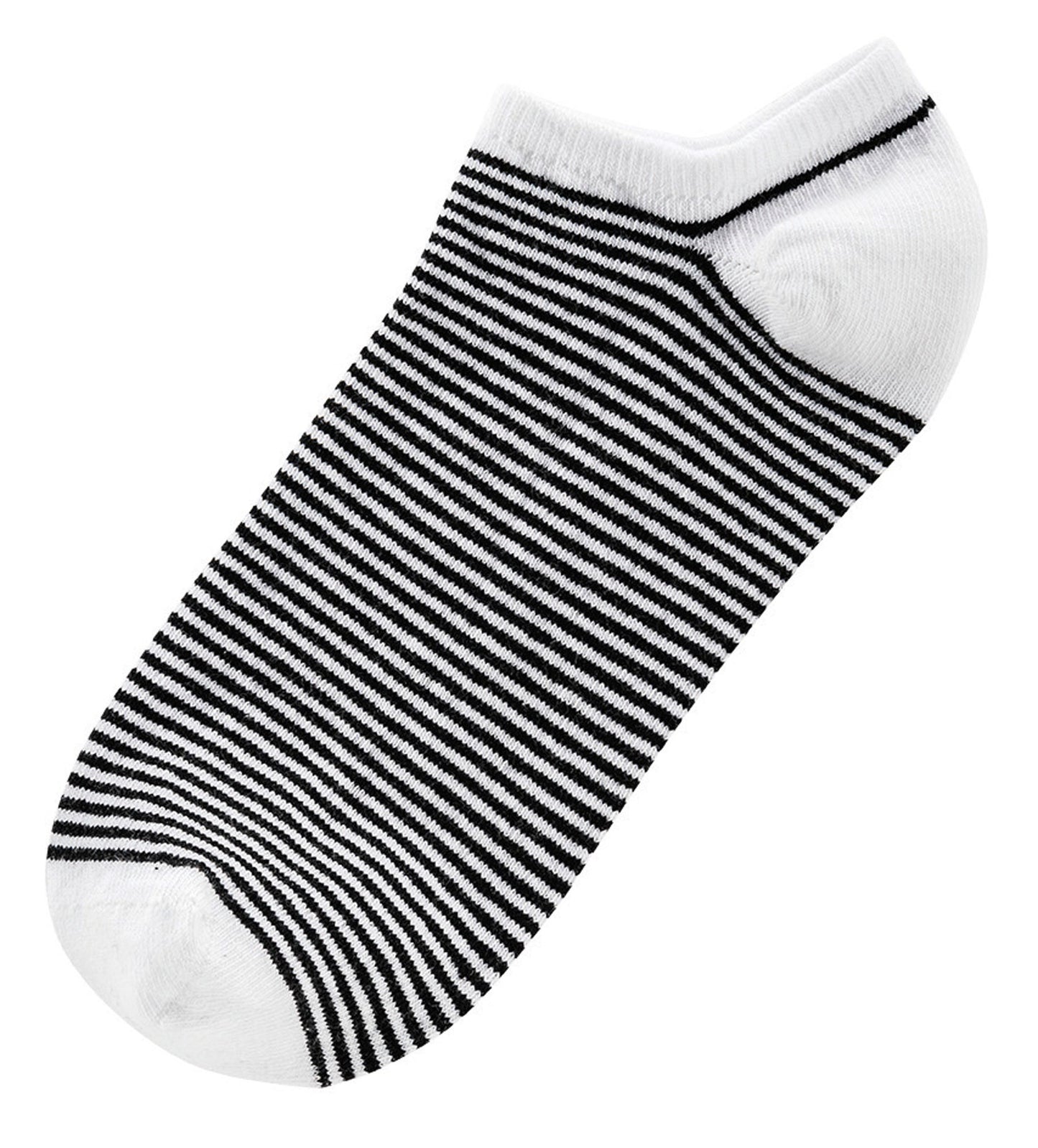 Sneaker Socken Punkte Streifen Schwarz Weiß Baumwolle - Kipamo