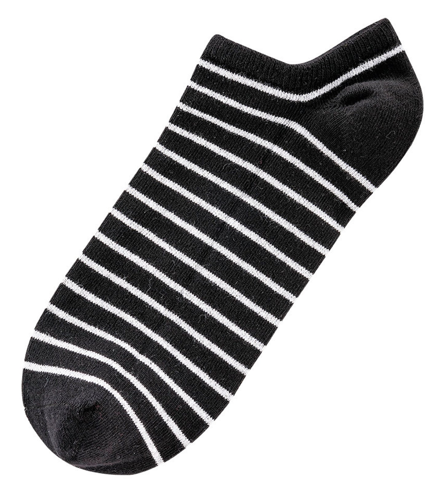 Sneaker Socken Punkte Streifen Schwarz Weiß Baumwolle - Kipamo