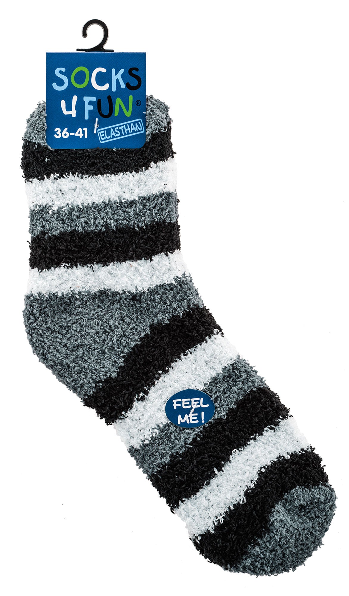 Kuschelsocken Winter Home Bett Strümpfe Grau Schwarz Ringel 24/29 30/35 36/41 - Kipamo