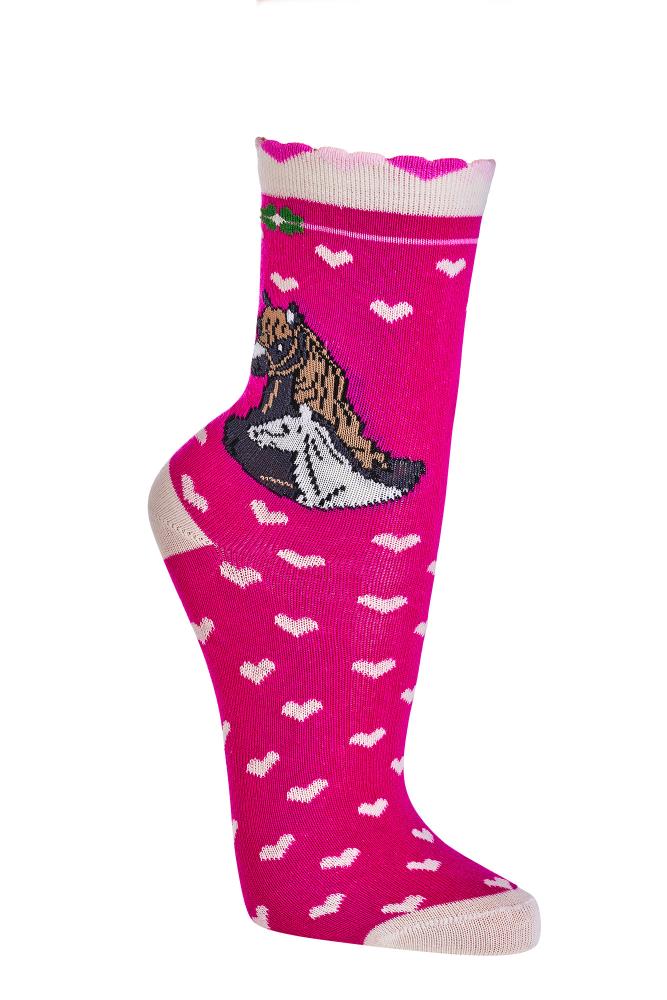 Pferdemotive 3 Paar Mädchen Pferde Socken Kinder Baumwolle