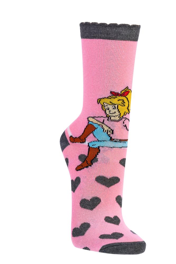 Bibi & Tina 2 Paar Mädchen Socken Hexe Kinder Baumwolle