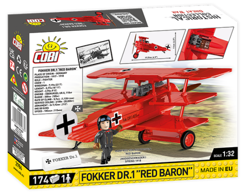 Cobi 2986 – FOKKER Dr. 1 ''Red Baron'' - Kipamo