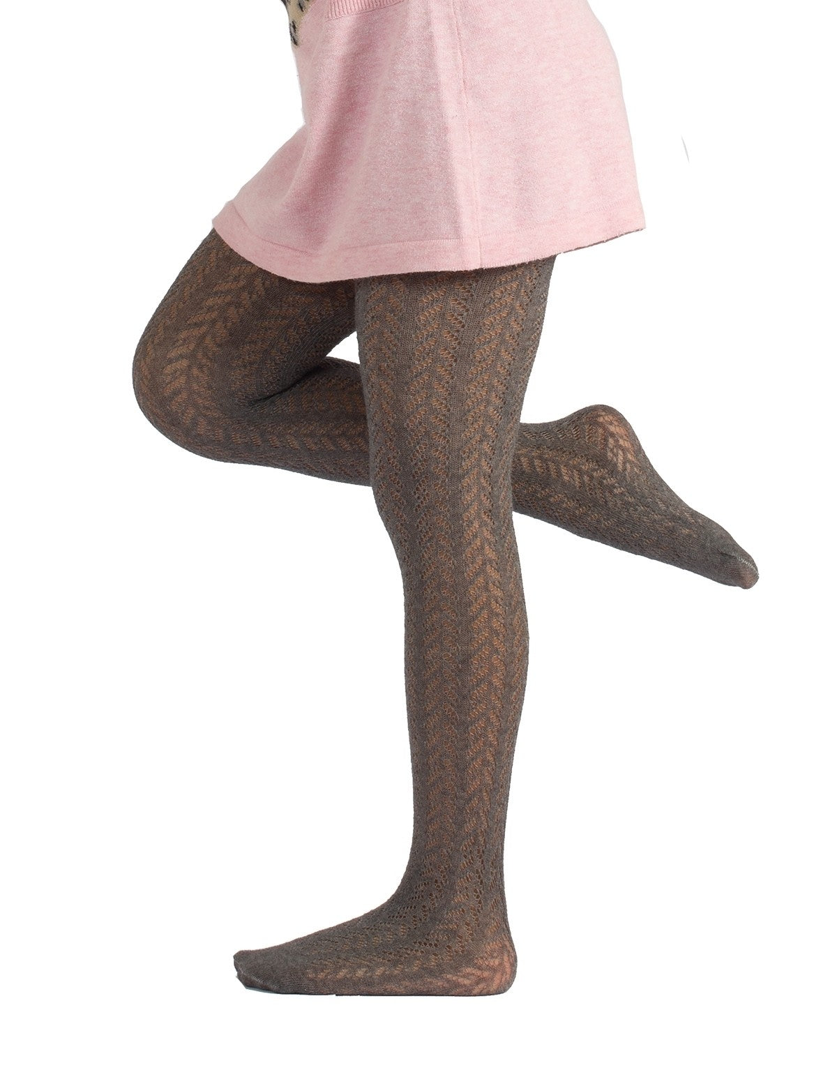 Calzitaly Baumwollstrumpfhose Chevron Mädchen Tights