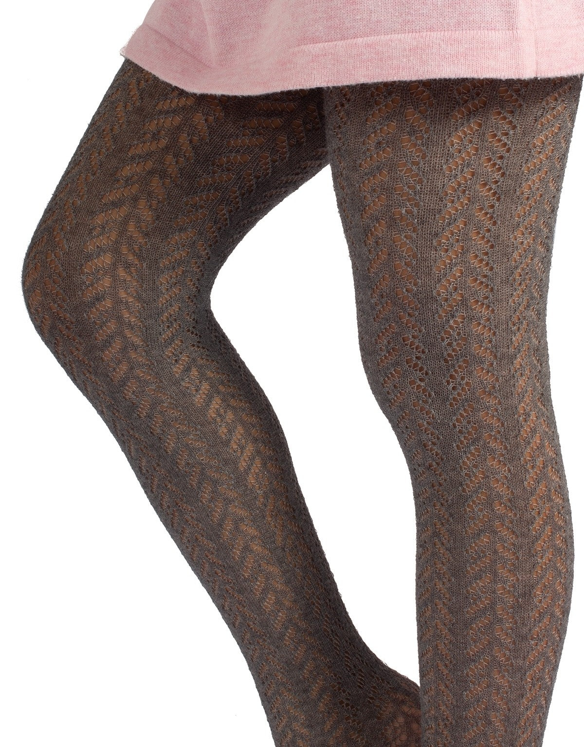 Calzitaly Baumwollstrumpfhose Chevron Mädchen Tights