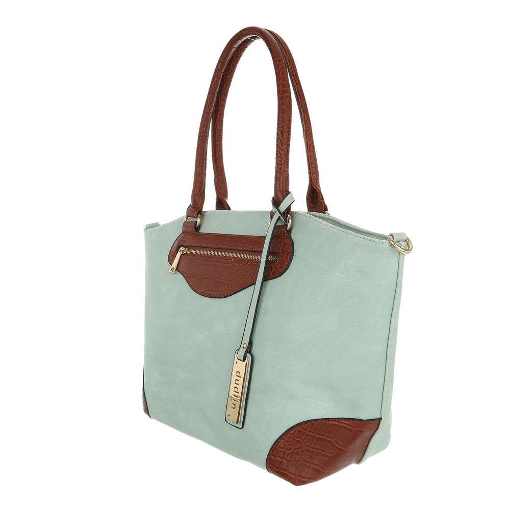 Shopper Handtasche Dudlin Grün Braun