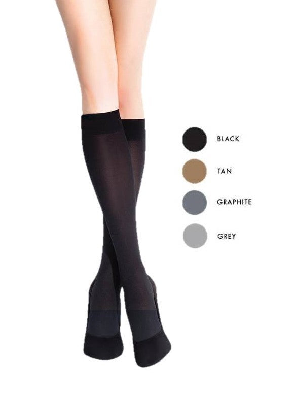 Fiore Ula Statement Socks Fein Kniestrumpf 60 den breiter Bund Feinstrumpf Damen - Kipamo