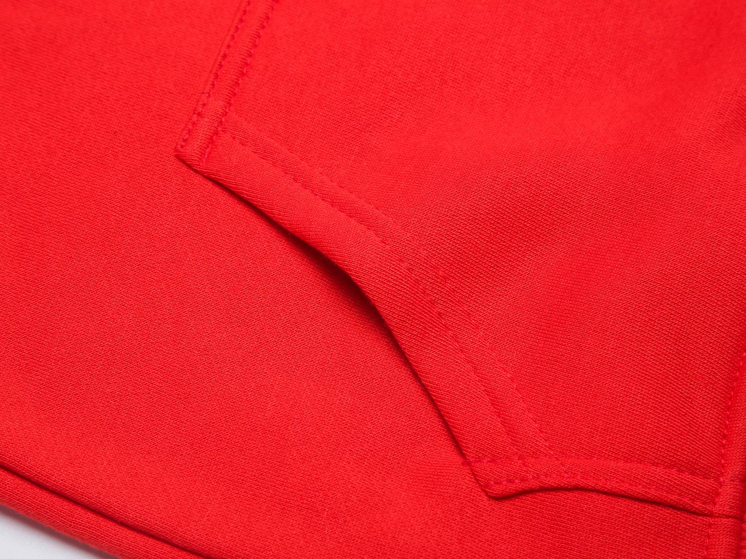 Kids Kinder Basic Hoodie Pullover Rot Kapuze Sweater 92-158 - Kipamo