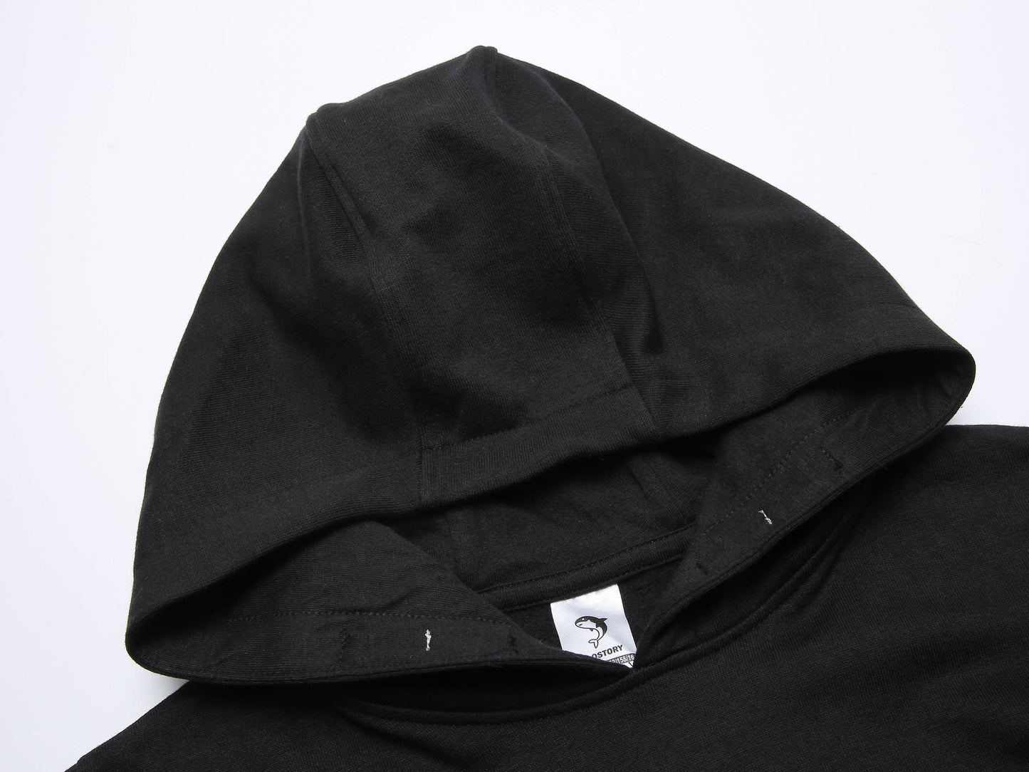 Kids Kinder Basic Hoodie Pullover Schwarz Kapuze Sweater 92-158 - Kipamo