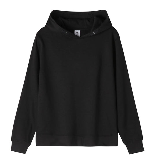 Kids Kinder Basic Hoodie Pullover Kapuzenpullover Schwarz ohne Druck 134-164 - Kipamo