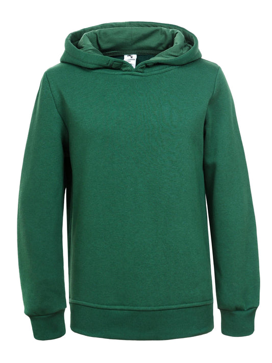 Kids Kinder Jungen Basic Hoodie Pullover Kapuze Sweater Grün ohne Druck 134-164 - Kipamo