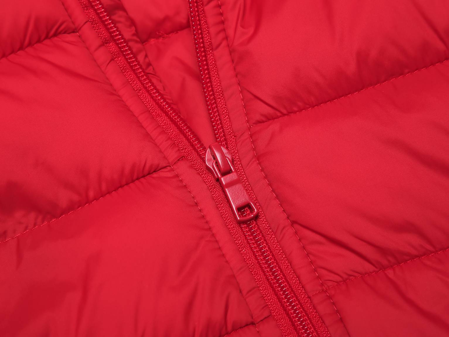 Kinder Gesteppte Übergangsjacke Kapuze Taschen, Red, 110-164 - Kipamo