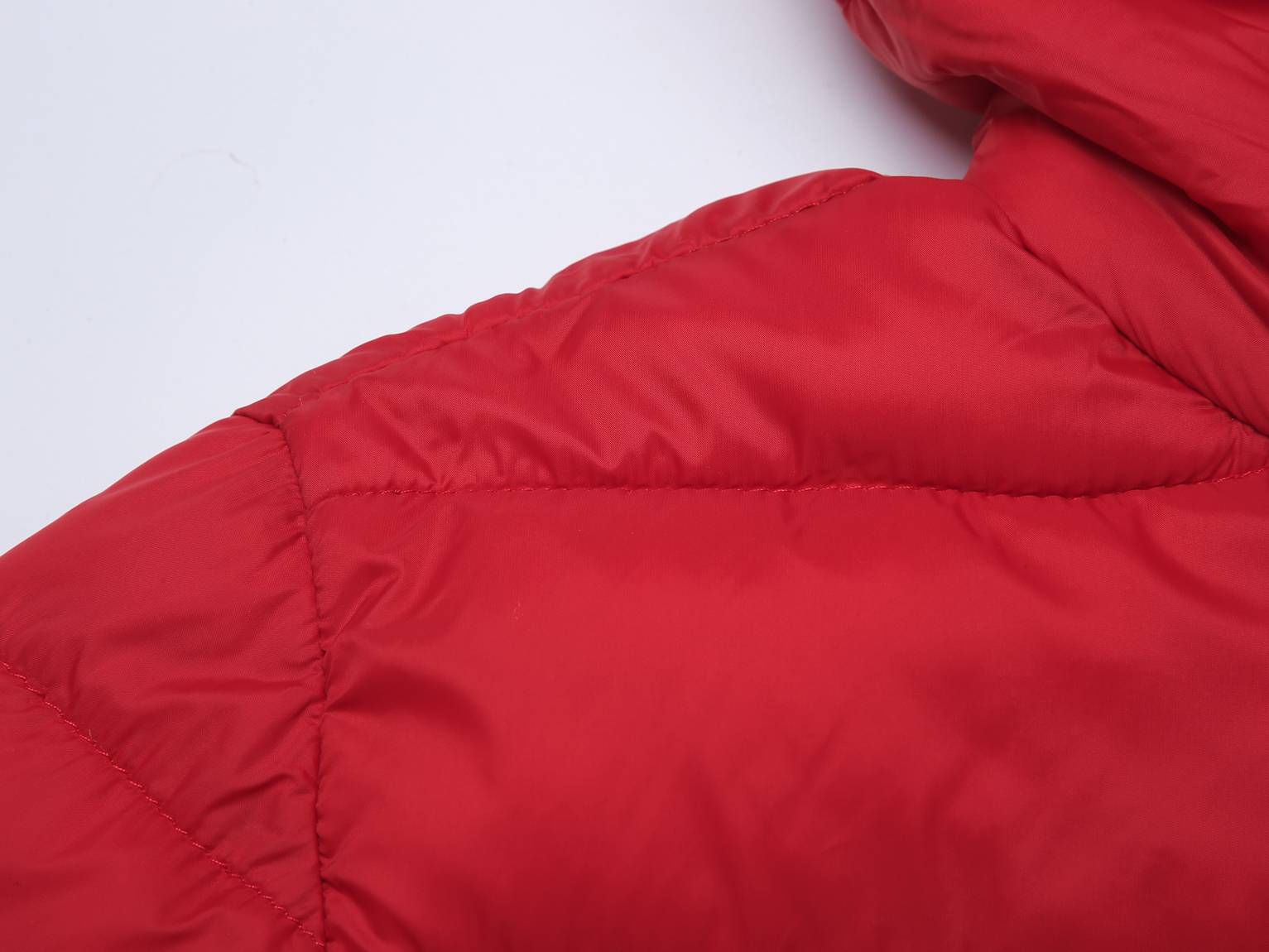 Kinder Gesteppte Übergangsjacke Kapuze Taschen, Red, 110-164 - Kipamo
