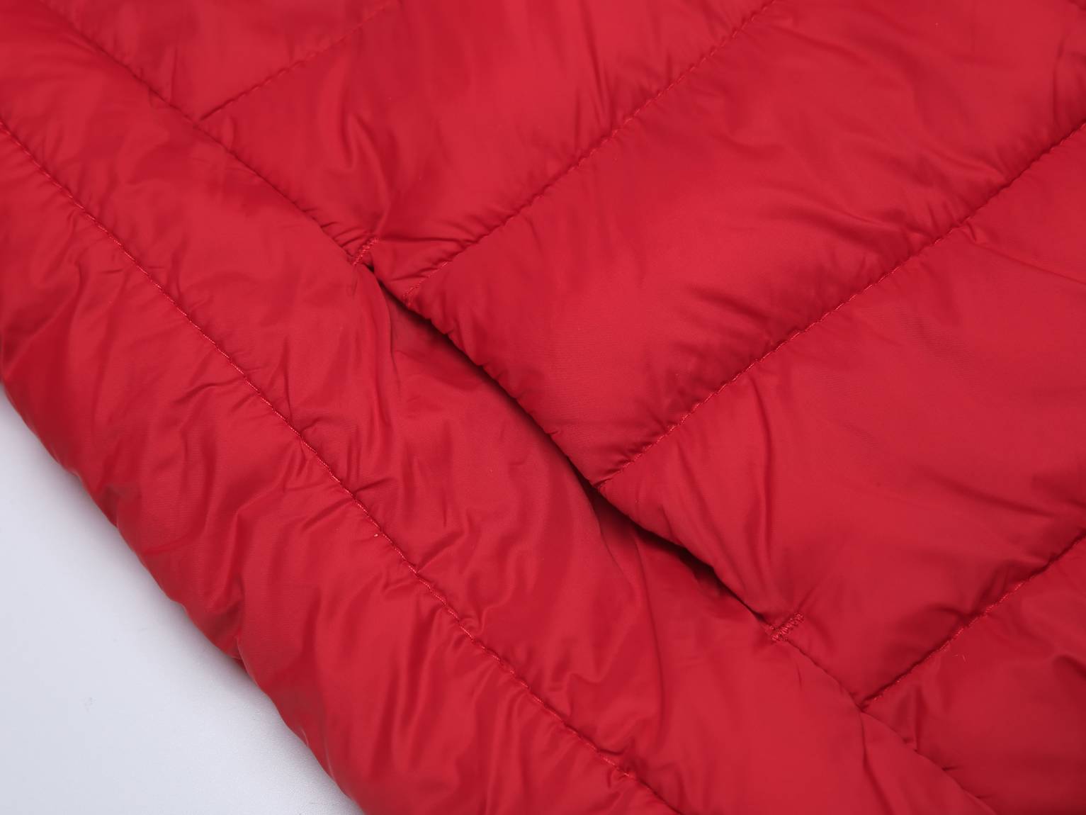 Kinder Gesteppte Übergangsjacke Kapuze Taschen, Red, 110-164 - Kipamo