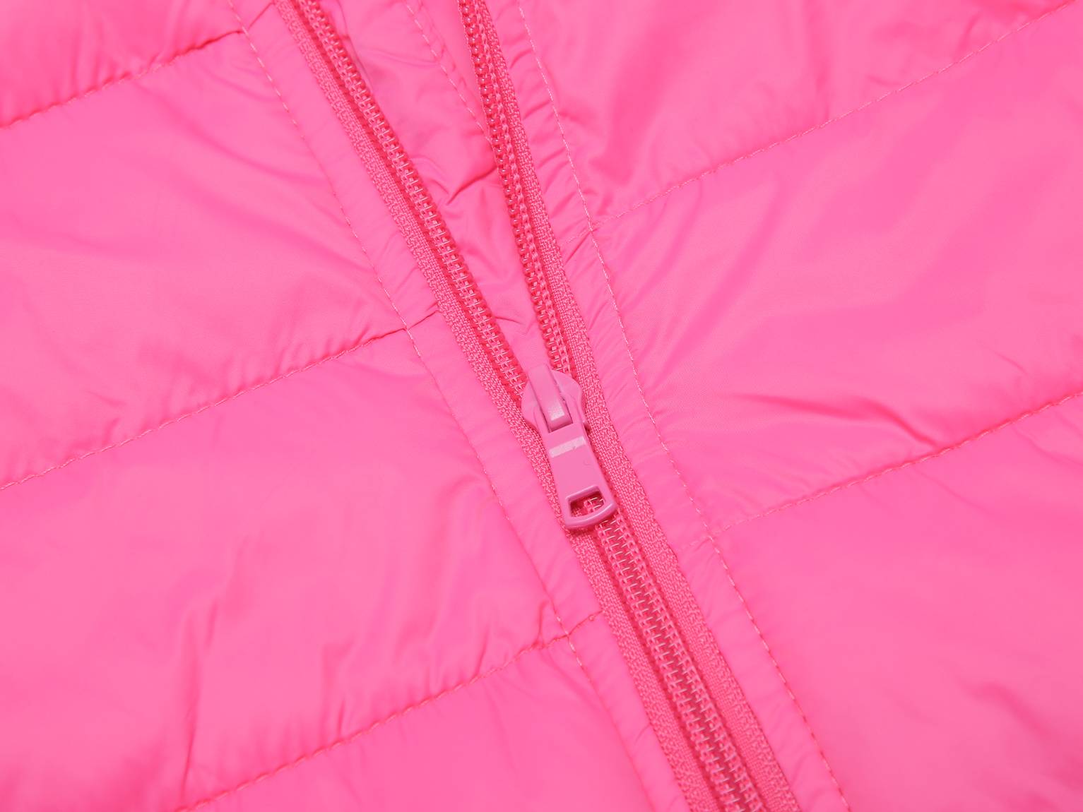 Kinder Gesteppte Übergangsjacke Kapuze Taschen, Rose, 110-164 - Kipamo