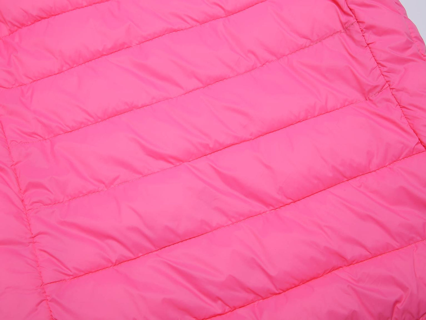 Kinder Gesteppte Übergangsjacke Kapuze Taschen, Rose, 110-164 - Kipamo