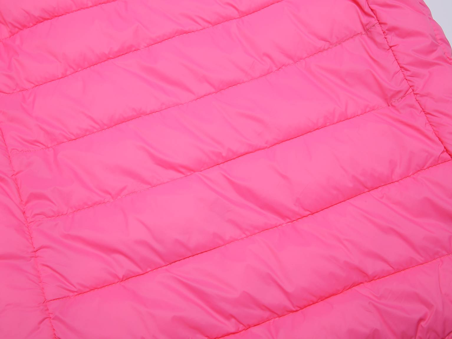 Kinder Gesteppte Übergangsjacke Kapuze Taschen, Rose, 110-164 - Kipamo