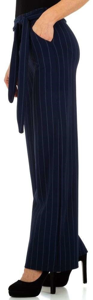 Marlene Stil Hose Damen Mode Trend Streifen Blau Größen 36-42 - Kipamo