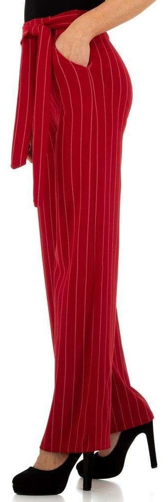 Marlene Stil Hose Damen Mode Trend Streifen Rot Größen 36-42 - Kipamo