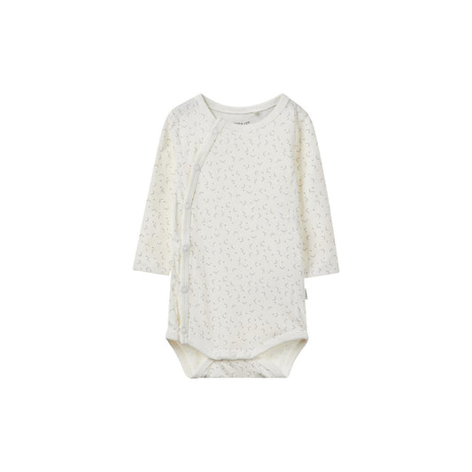 Name It Baby Wickelbody nameit Strampler Langarm Snow White Weiß Bio Unisex Größen 50 - 74