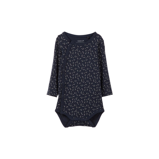 Name It Baby Wickelbody nameit Strampler Langarm Dark Sapphire Bio Unisex Größen 50 - 74
