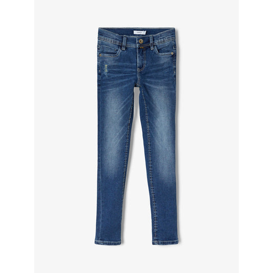 Name It Jeans Kinder Unisex Stretch nameit Skinny Schnitt Blau Blue verstellbarer Bund