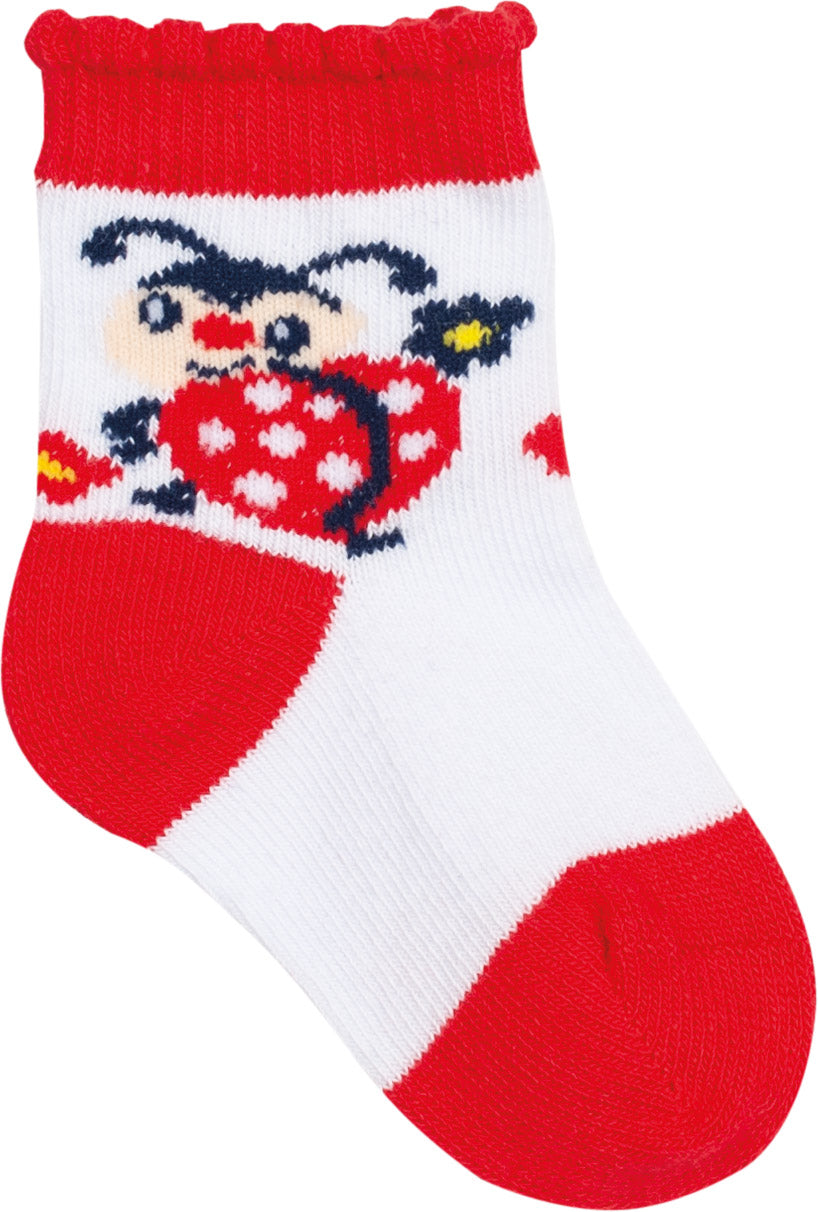 Socke 2 Paar Baby Erstling Neugeboren Kleinkinder Motiv Frosch Käfer Baumwolle