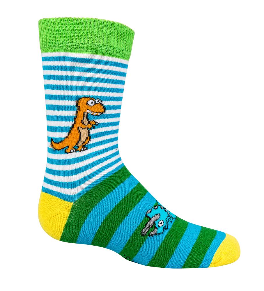 Kinder Socken Strumpf Jungen Mädchen Kleinkind lustige Dino Motive Baumwolle