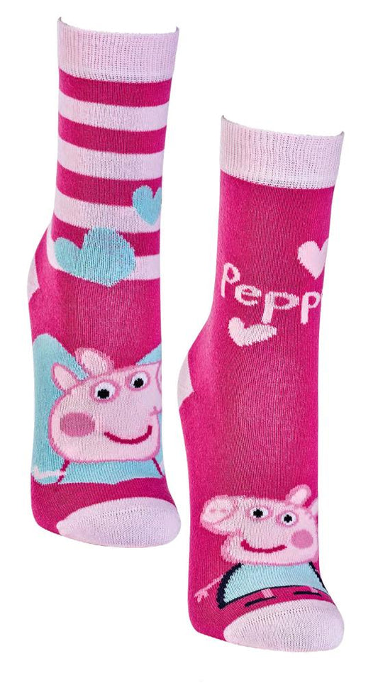 Peppa Pig Peppa Wutz 2 Paar Mädchen Socken Kinder Baumwolle